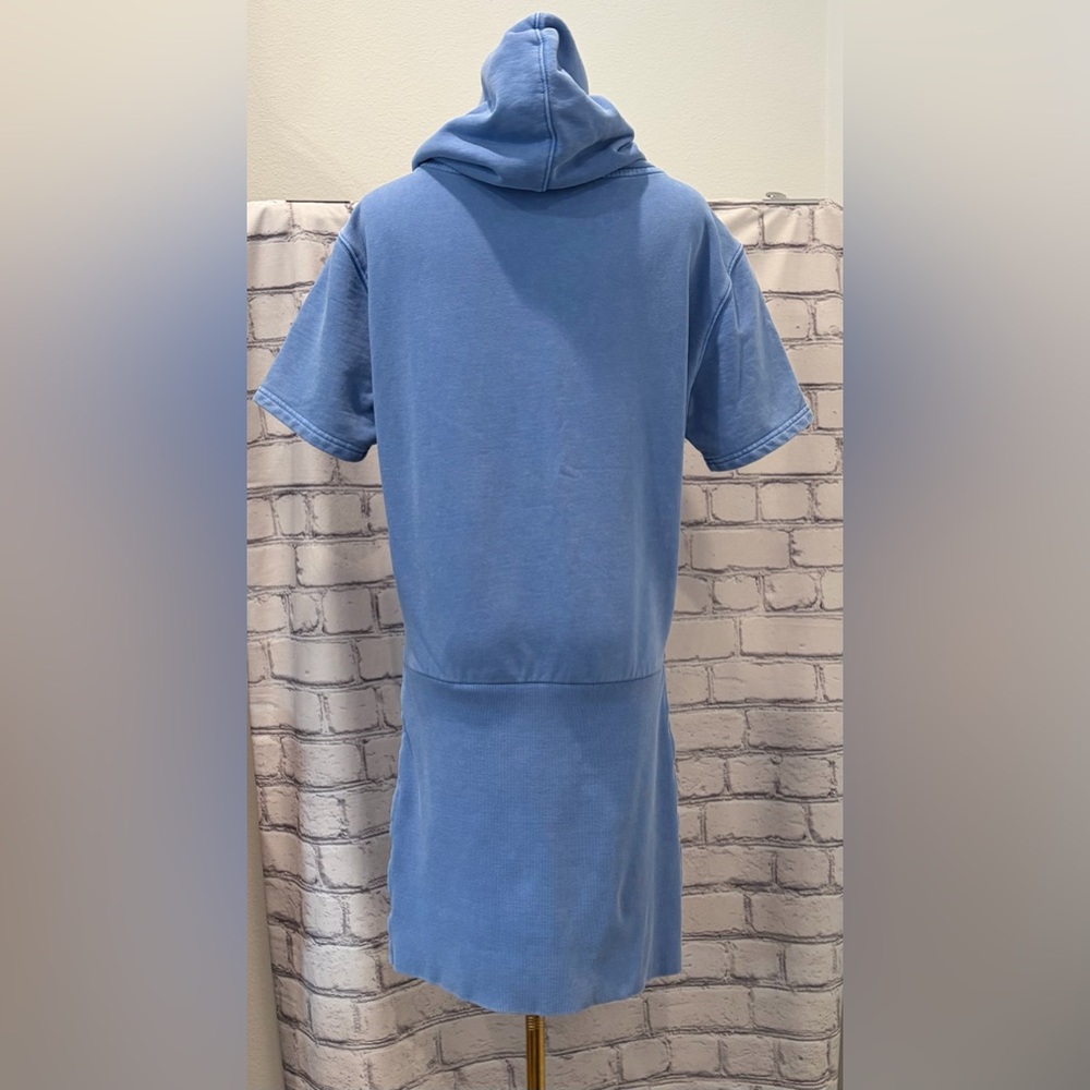 SER.O.YA Size:L Women Rory Blue Hoodie Sweatshirt Dress 100% Cotton - Picture 14 of 14